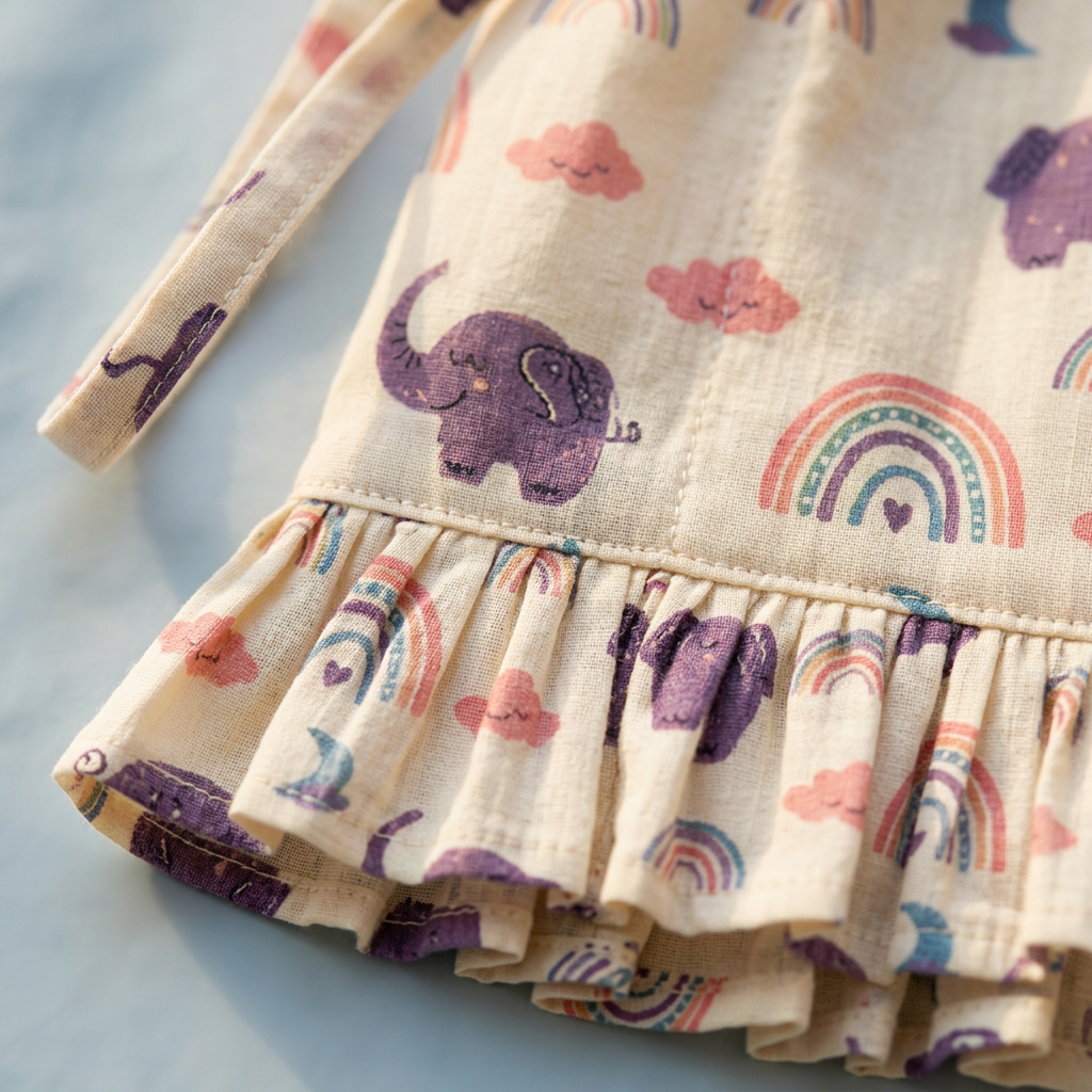 Rainbow Elephant Frill Frock