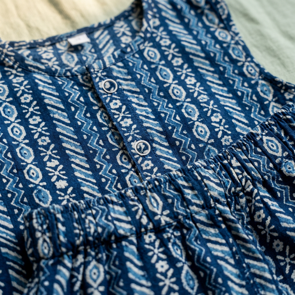 Blue Indigo Printed Co-ord Set