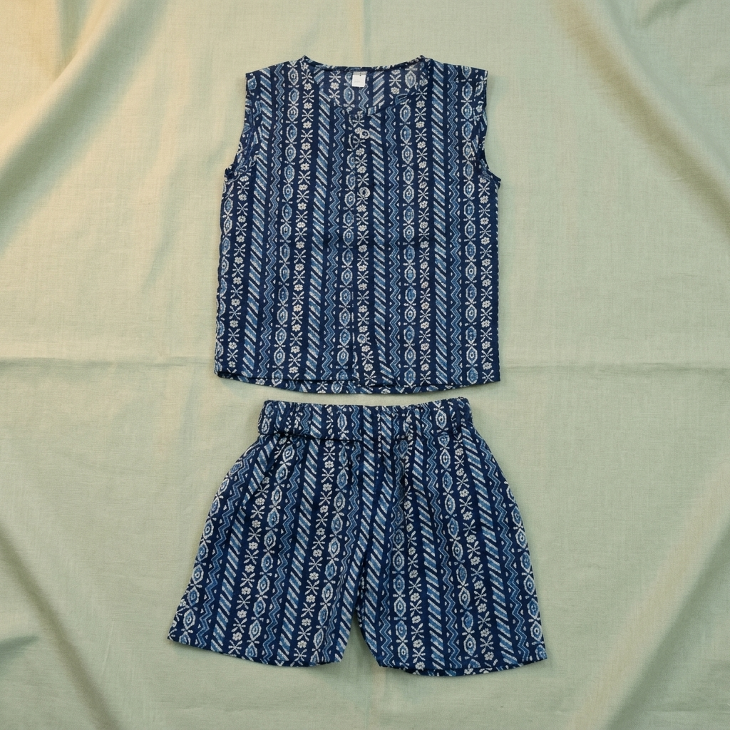 Blue Indigo Printed Co-ord Set