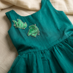 Emerald Butterfly Layered Tulle Dress