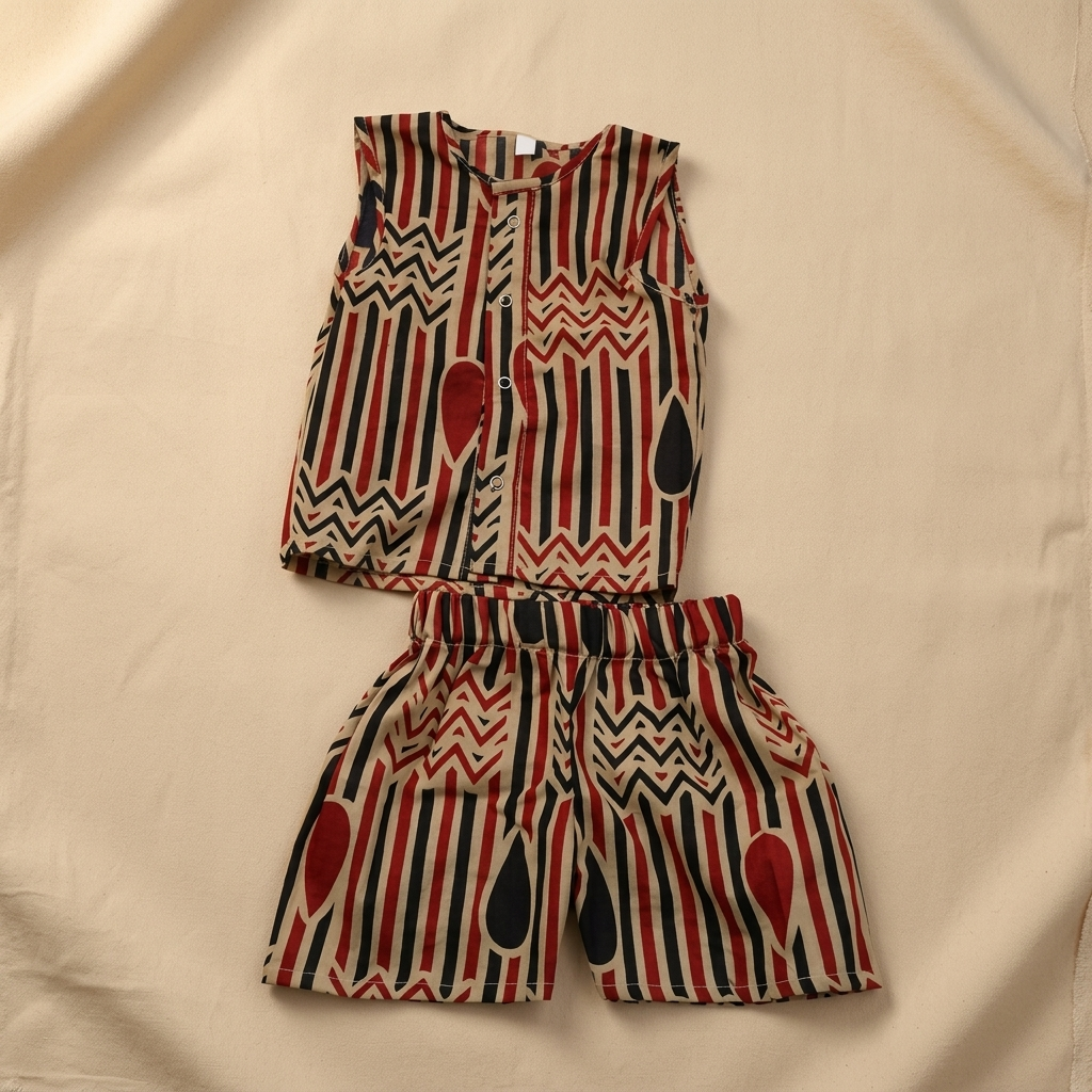 Purple and Red Geometric Co-ord Set