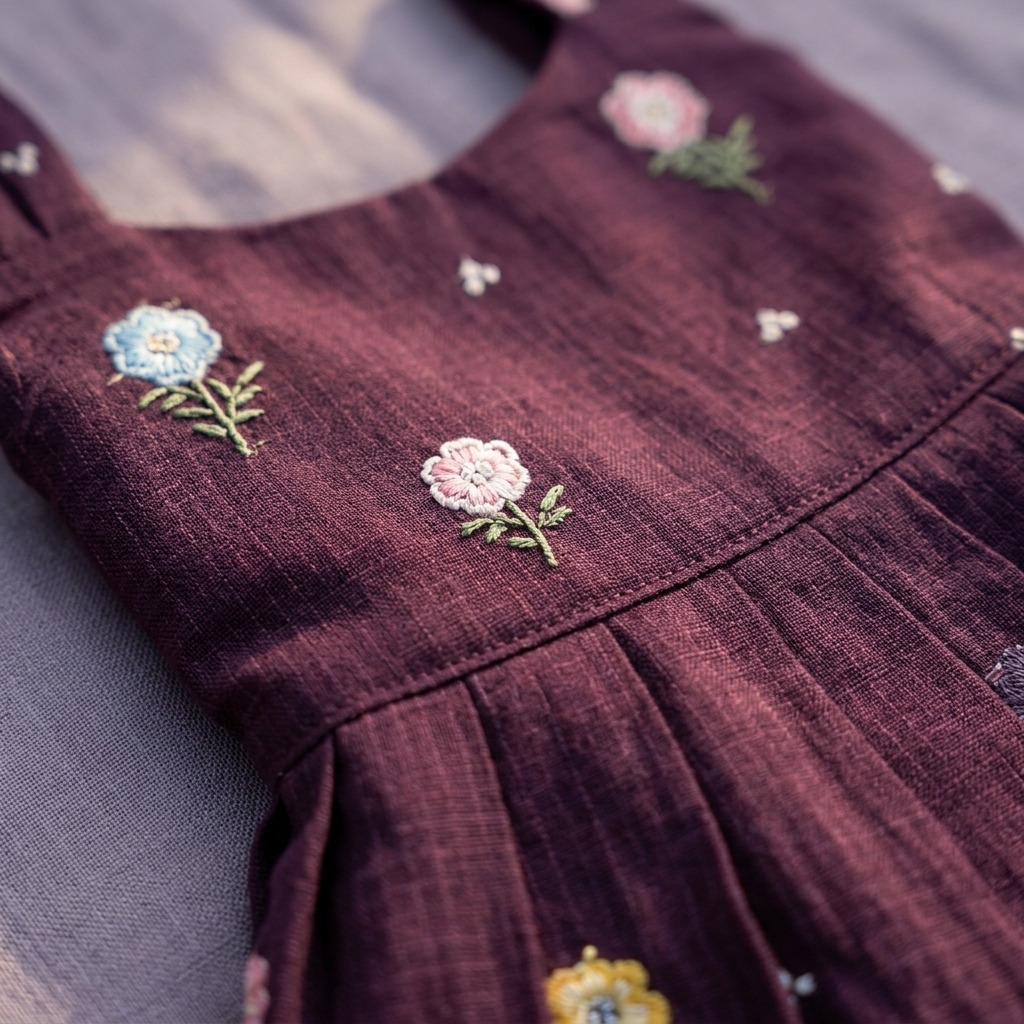 Plum Blossom Embroidery Frock