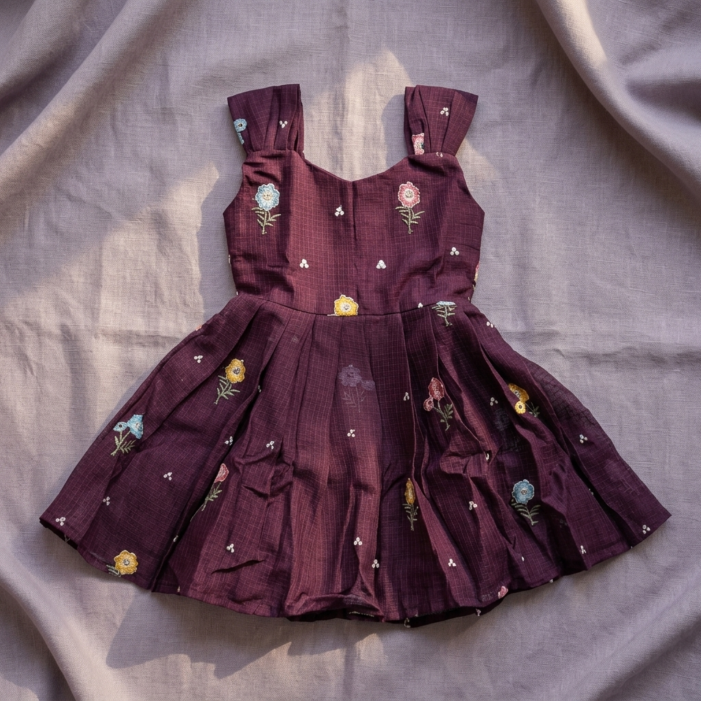 Plum Blossom Embroidery Frock